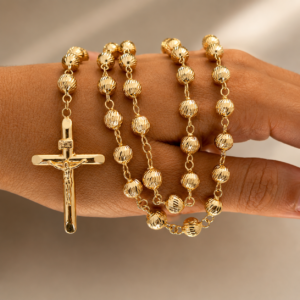 Diamond-Cut Rosary Chain 14K Gold